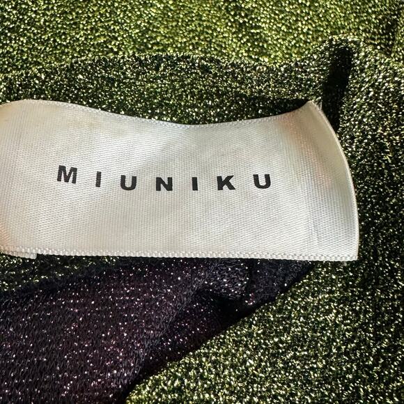 Miuniku Metallic Pink & Green Mock Neck Lightweight Sweater sz XS - Picture 7 of 7